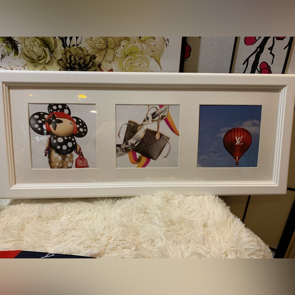 Beautiful framed collage of Louis Vuitton magazine quality photos.Really nice‼️